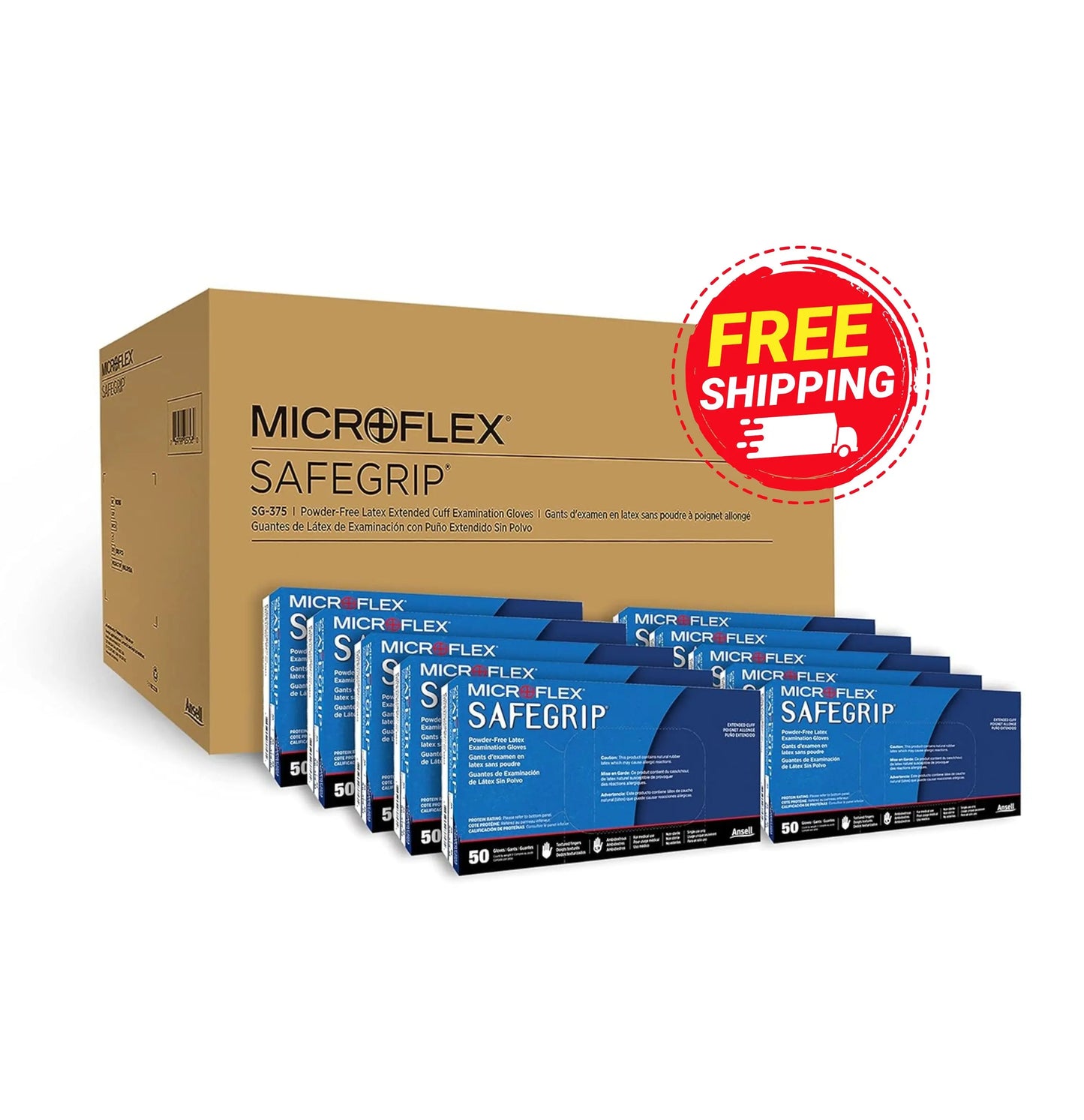 MICROFLEX® SAFEGRIP™ SG-375 LATEX GLOVES (BLUE)