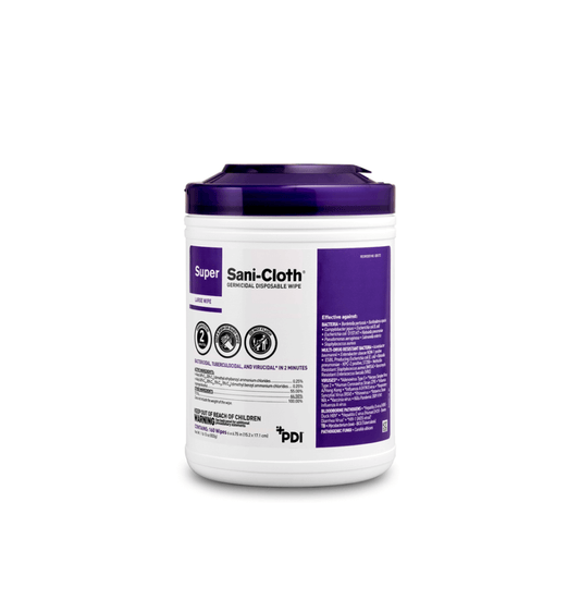 160 Count can of Super Sani-Cloth® Germicidal Disposable Wipes, purple top
